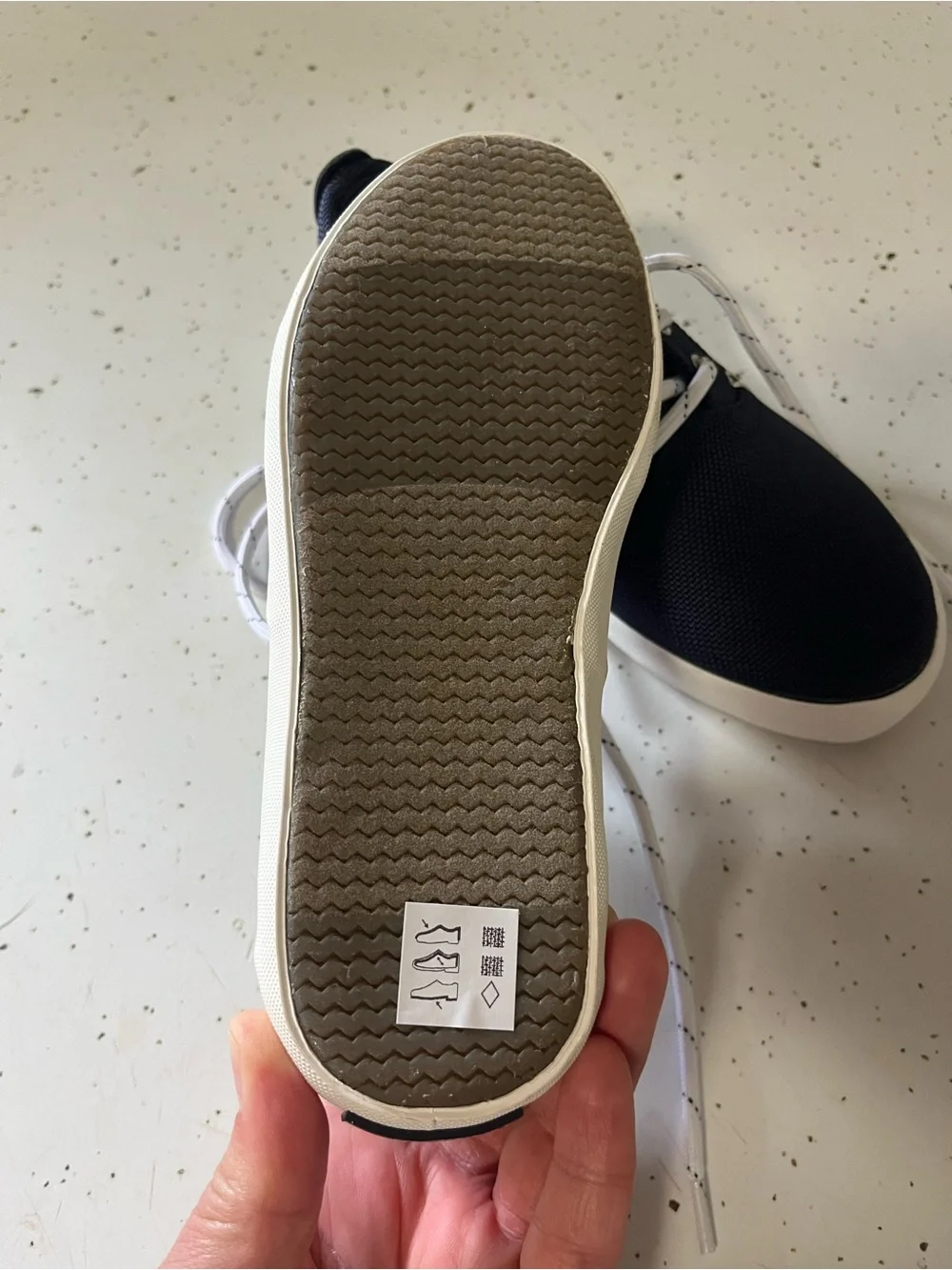 Child Sperry Navy and White Boat Shoes